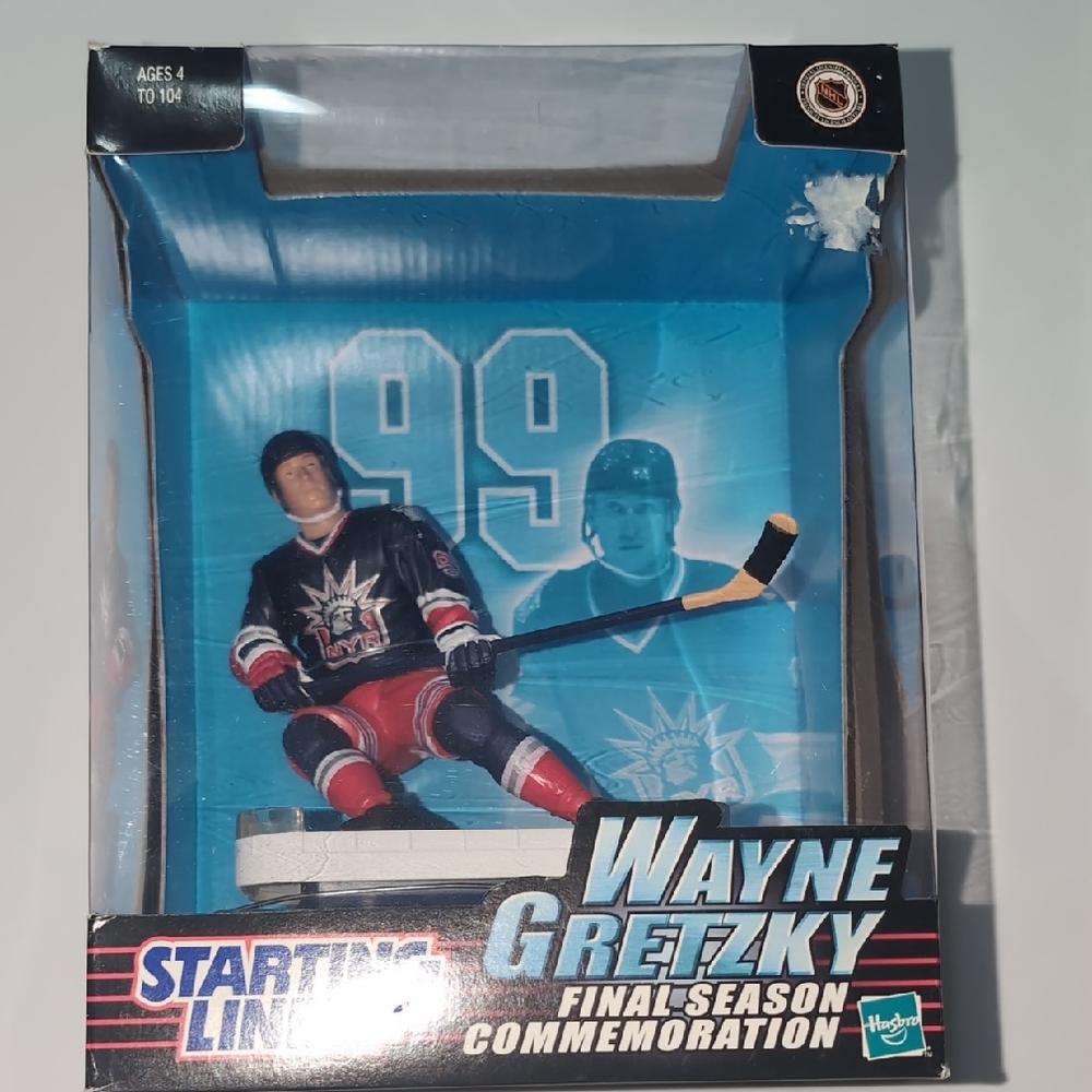 Wayne Gretzky NHL Collectible Figure with New York Rangers Uniform.